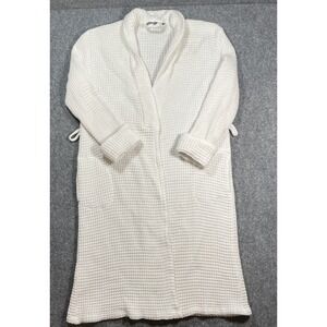 Brooklinen Plush Turkish Cotton White Unisex Bath Robe Spa Size Medium/Large